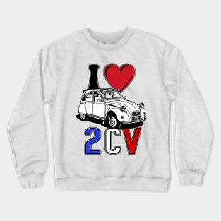 I Love 2CV Crewneck Sweatshirt